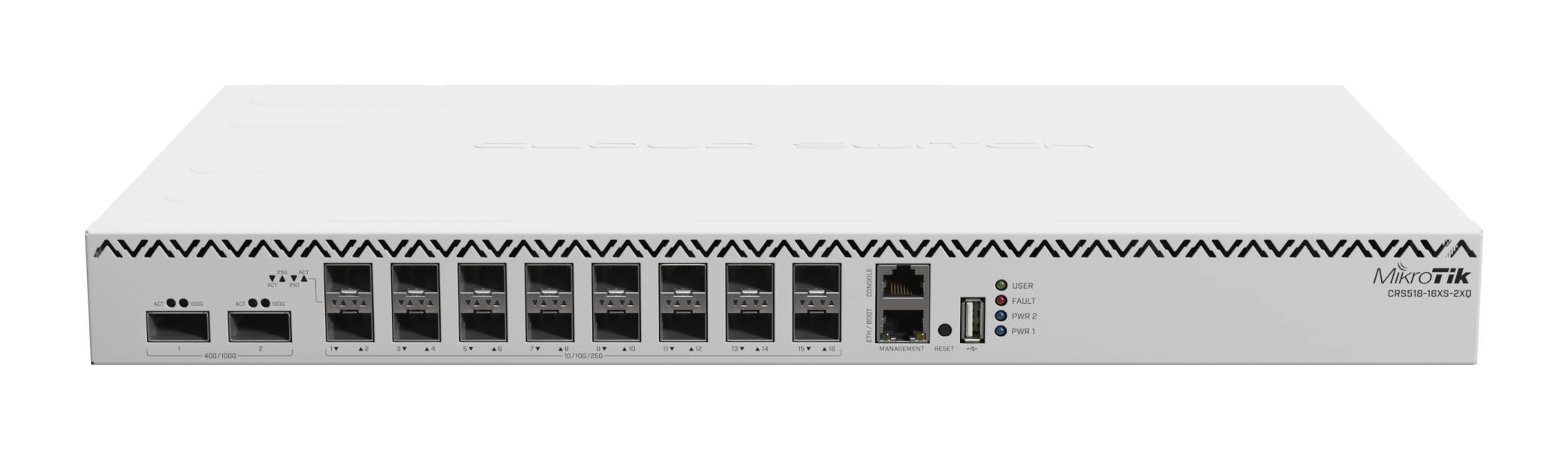 CRS518-16XS-2XQ-RM - მართვადი სვიჩი 16x25G 2x100G